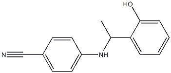 4-{[1-(2-hydroxyphenyl)ethyl]amino}benzonitrile Struktur