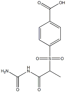 4-{[1-(carbamoylamino)-1-oxopropane-2-]sulfonyl}benzoic acid Struktur