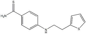 4-{[2-(thiophen-2-yl)ethyl]amino}benzene-1-carbothioamide Struktur