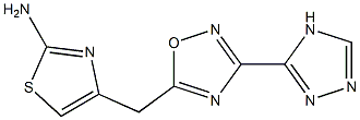 4-{[3-(4H-1,2,4-triazol-3-yl)-1,2,4-oxadiazol-5-yl]methyl}-1,3-thiazol-2-amine Struktur