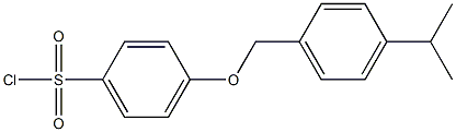 4-{[4-(propan-2-yl)phenyl]methoxy}benzene-1-sulfonyl chloride Struktur