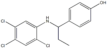 4-{1-[(2,4,5-trichlorophenyl)amino]propyl}phenol Struktur