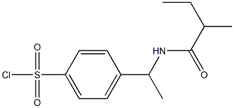 4-{1-[(2-methylbutanoyl)amino]ethyl}benzenesulfonyl chloride Struktur