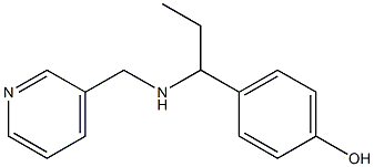 4-{1-[(pyridin-3-ylmethyl)amino]propyl}phenol Struktur