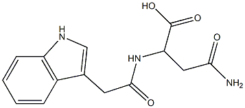 4-amino-2-[(1H-indol-3-ylacetyl)amino]-4-oxobutanoic acid Struktur