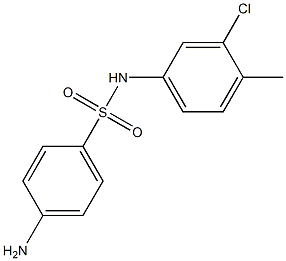 4-amino-N-(3-chloro-4-methylphenyl)benzene-1-sulfonamide Struktur