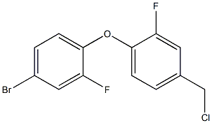 4-bromo-1-[4-(chloromethyl)-2-fluorophenoxy]-2-fluorobenzene Struktur