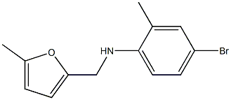 4-bromo-2-methyl-N-[(5-methylfuran-2-yl)methyl]aniline Struktur