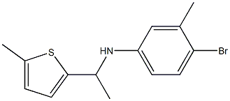 4-bromo-3-methyl-N-[1-(5-methylthiophen-2-yl)ethyl]aniline Struktur