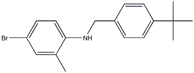 4-bromo-N-[(4-tert-butylphenyl)methyl]-2-methylaniline Struktur