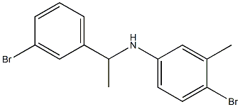 4-bromo-N-[1-(3-bromophenyl)ethyl]-3-methylaniline Struktur