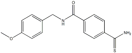 4-carbamothioyl-N-[(4-methoxyphenyl)methyl]benzamide Struktur