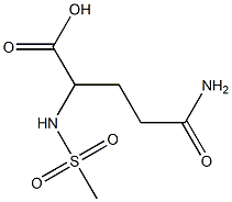 4-carbamoyl-2-methanesulfonamidobutanoic acid Struktur