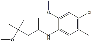 4-chloro-2-methoxy-N-(4-methoxy-4-methylpentan-2-yl)-5-methylaniline Struktur