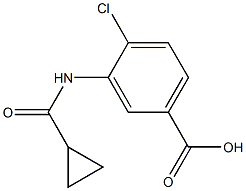 4-chloro-3-[(cyclopropylcarbonyl)amino]benzoic acid Struktur