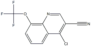 4-chloro-8-(trifluoromethoxy)quinoline-3-carbonitrile Struktur