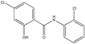 4-chloro-N-(2-chlorophenyl)-2-hydroxybenzamide Struktur