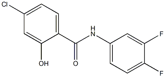 4-chloro-N-(3,4-difluorophenyl)-2-hydroxybenzamide Struktur