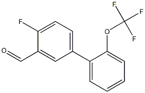 4-fluoro-2'-(trifluoromethoxy)-1,1'-biphenyl-3-carbaldehyde Struktur