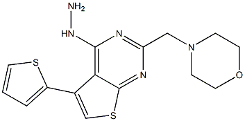 4-hydrazino-2-(morpholin-4-ylmethyl)-5-thien-2-ylthieno[2,3-d]pyrimidine Struktur