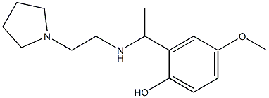 4-methoxy-2-(1-{[2-(pyrrolidin-1-yl)ethyl]amino}ethyl)phenol Struktur