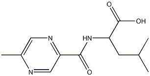 4-methyl-2-{[(5-methylpyrazin-2-yl)carbonyl]amino}pentanoic acid Struktur