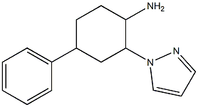 4-phenyl-2-(1H-pyrazol-1-yl)cyclohexanamine Struktur