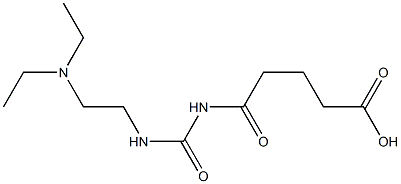 5-({[2-(diethylamino)ethyl]carbamoyl}amino)-5-oxopentanoic acid Struktur