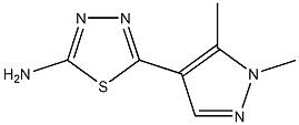 5-(1,5-dimethyl-1H-pyrazol-4-yl)-1,3,4-thiadiazol-2-amine Struktur