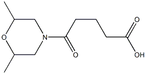 5-(2,6-dimethylmorpholin-4-yl)-5-oxopentanoic acid Struktur