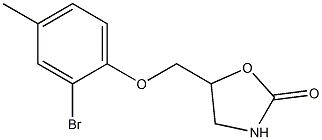 5-(2-bromo-4-methylphenoxymethyl)-1,3-oxazolidin-2-one Struktur