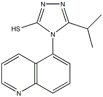 5-(propan-2-yl)-4-(quinolin-5-yl)-4H-1,2,4-triazole-3-thiol Struktur