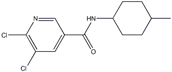 5,6-dichloro-N-(4-methylcyclohexyl)pyridine-3-carboxamide Struktur