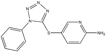 5-[(1-phenyl-1H-1,2,3,4-tetrazol-5-yl)sulfanyl]pyridin-2-amine Struktur