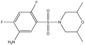 5-[(2,6-dimethylmorpholine-4-)sulfonyl]-2,4-difluoroaniline Struktur