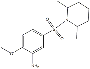 5-[(2,6-dimethylpiperidine-1-)sulfonyl]-2-methoxyaniline Struktur