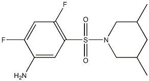 5-[(3,5-dimethylpiperidine-1-)sulfonyl]-2,4-difluoroaniline Struktur