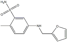 5-[(furan-2-ylmethyl)amino]-2-methylbenzene-1-sulfonamide Struktur