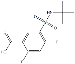 5-[(tert-butylamino)sulfonyl]-2,4-difluorobenzoic acid Struktur