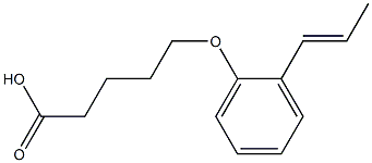 5-[2-(prop-1-en-1-yl)phenoxy]pentanoic acid Struktur