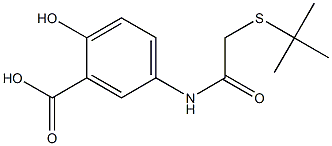 5-[2-(tert-butylsulfanyl)acetamido]-2-hydroxybenzoic acid Struktur