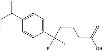 5-[4-(butan-2-yl)phenyl]-5,5-difluoropentanoic acid Struktur