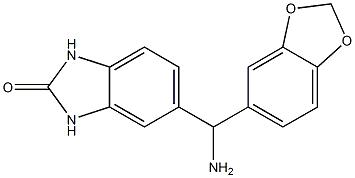 5-[amino(2H-1,3-benzodioxol-5-yl)methyl]-2,3-dihydro-1H-1,3-benzodiazol-2-one Struktur