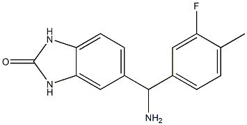 5-[amino(3-fluoro-4-methylphenyl)methyl]-2,3-dihydro-1H-1,3-benzodiazol-2-one Struktur