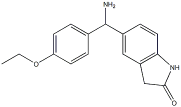 5-[amino(4-ethoxyphenyl)methyl]-2,3-dihydro-1H-indol-2-one Struktur