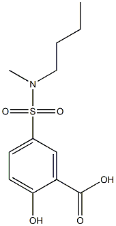 5-[butyl(methyl)sulfamoyl]-2-hydroxybenzoic acid Struktur