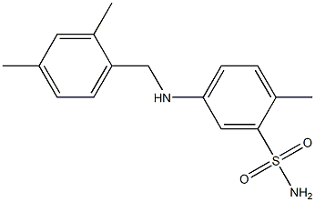 5-{[(2,4-dimethylphenyl)methyl]amino}-2-methylbenzene-1-sulfonamide Struktur