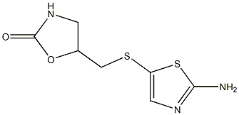 5-{[(2-amino-1,3-thiazol-5-yl)sulfanyl]methyl}-1,3-oxazolidin-2-one Struktur