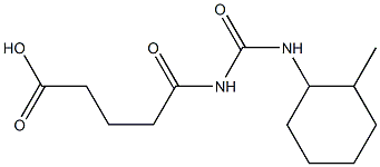 5-{[(2-methylcyclohexyl)carbamoyl]amino}-5-oxopentanoic acid Struktur