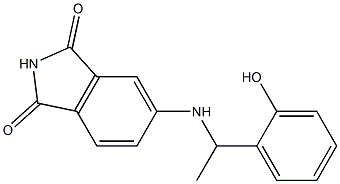 5-{[1-(2-hydroxyphenyl)ethyl]amino}-2,3-dihydro-1H-isoindole-1,3-dione Struktur